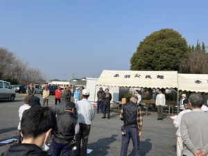 R8.3.29館林市スポーツ協会赤羽支部桜まつりグラウンドゴルフ大会開会式